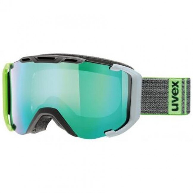 Ochelari pentru ski si snowboard Uvex Snowstrike FM Black-Grey Mat Green